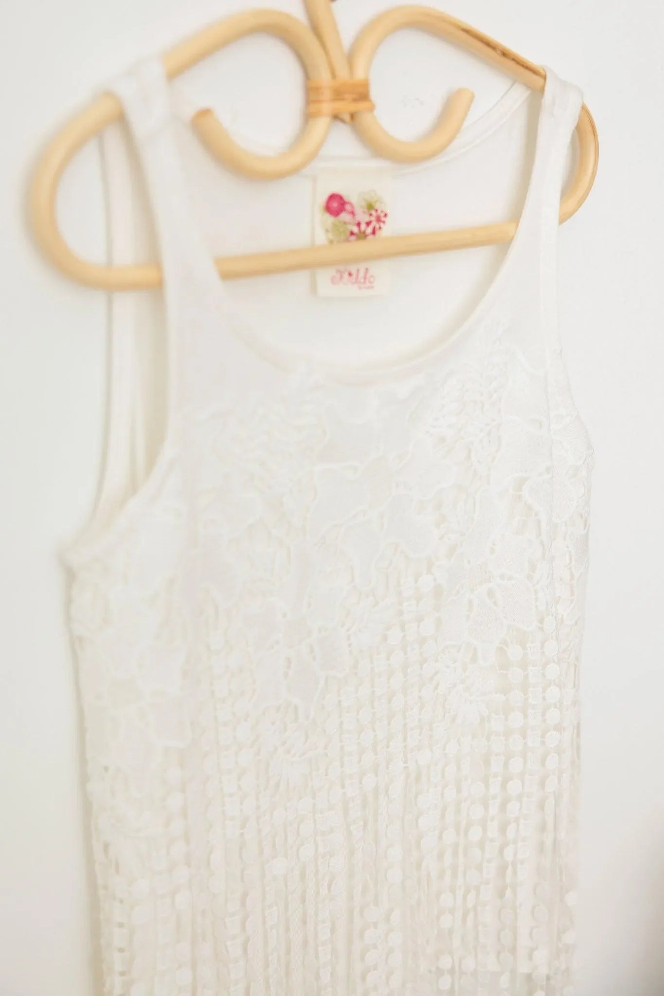 Girls Western Fringe Sleeveless Lace Top