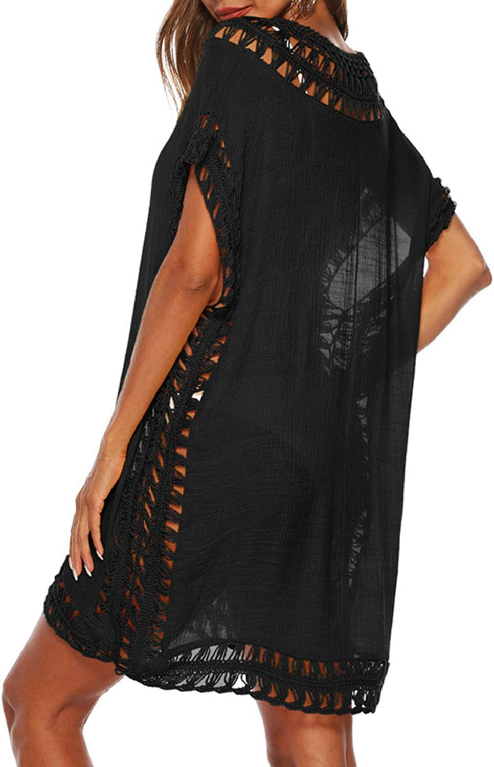 Womens Swimsuits Cover Ups Crochet Chiffon Beach Cover Bathing Suit Bikini Wear Coverups Dress