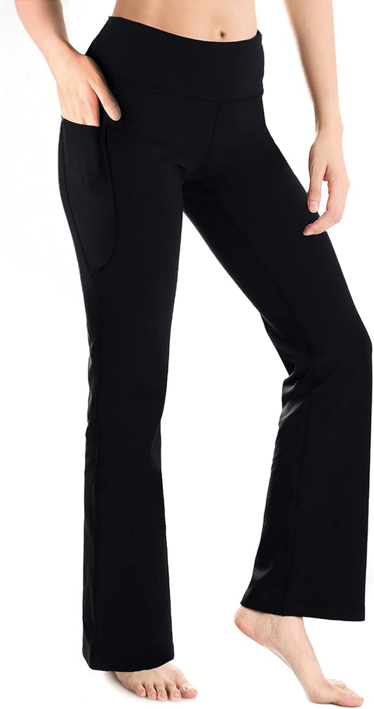 ,27"/29"/31"/33"/35"/37",Women'S Bootcut Yoga Pants Lounge Workout Pants with Side Pockets