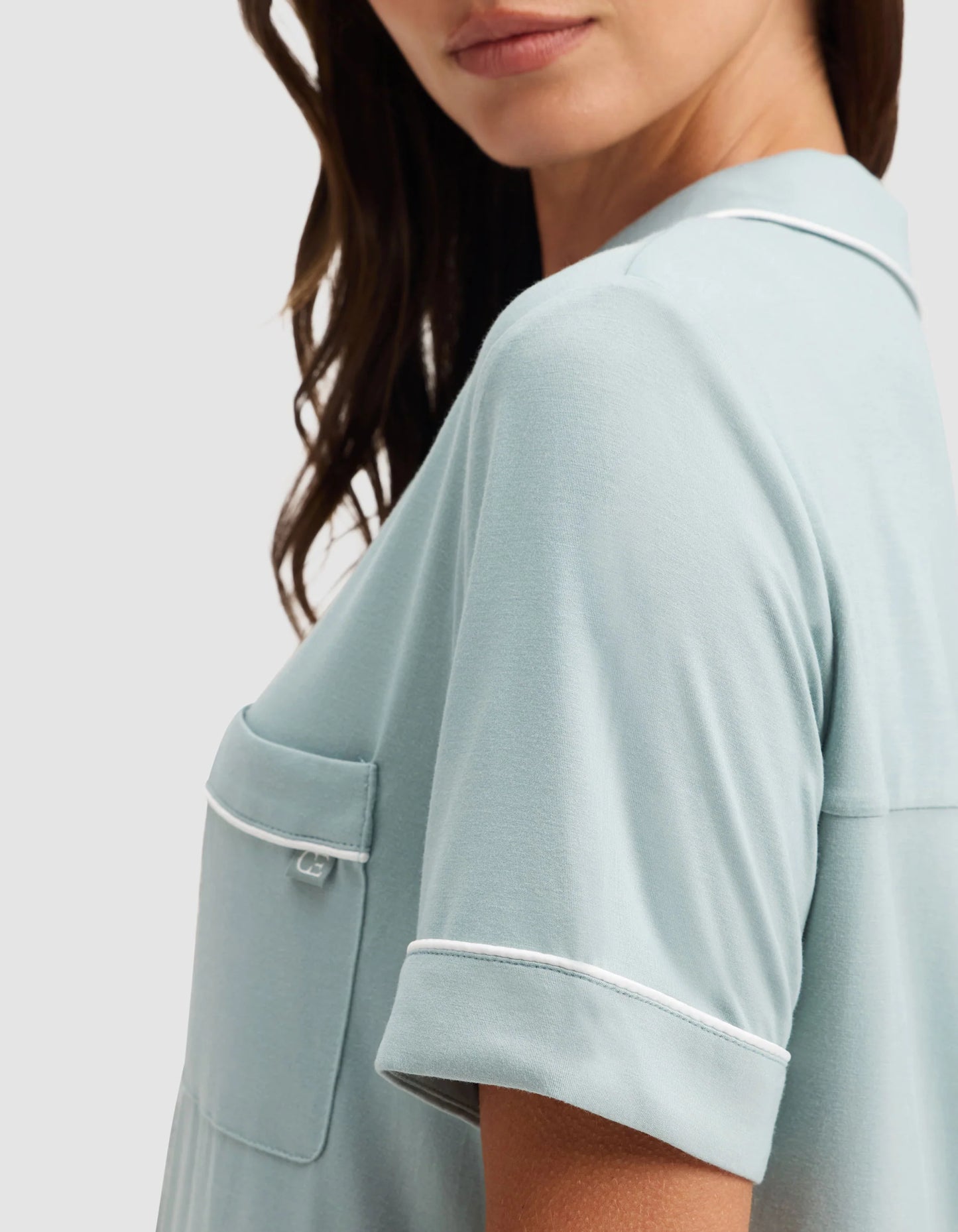 Women's Bamboo Stretch Knit Short Sleeve and Pant Pajama Set