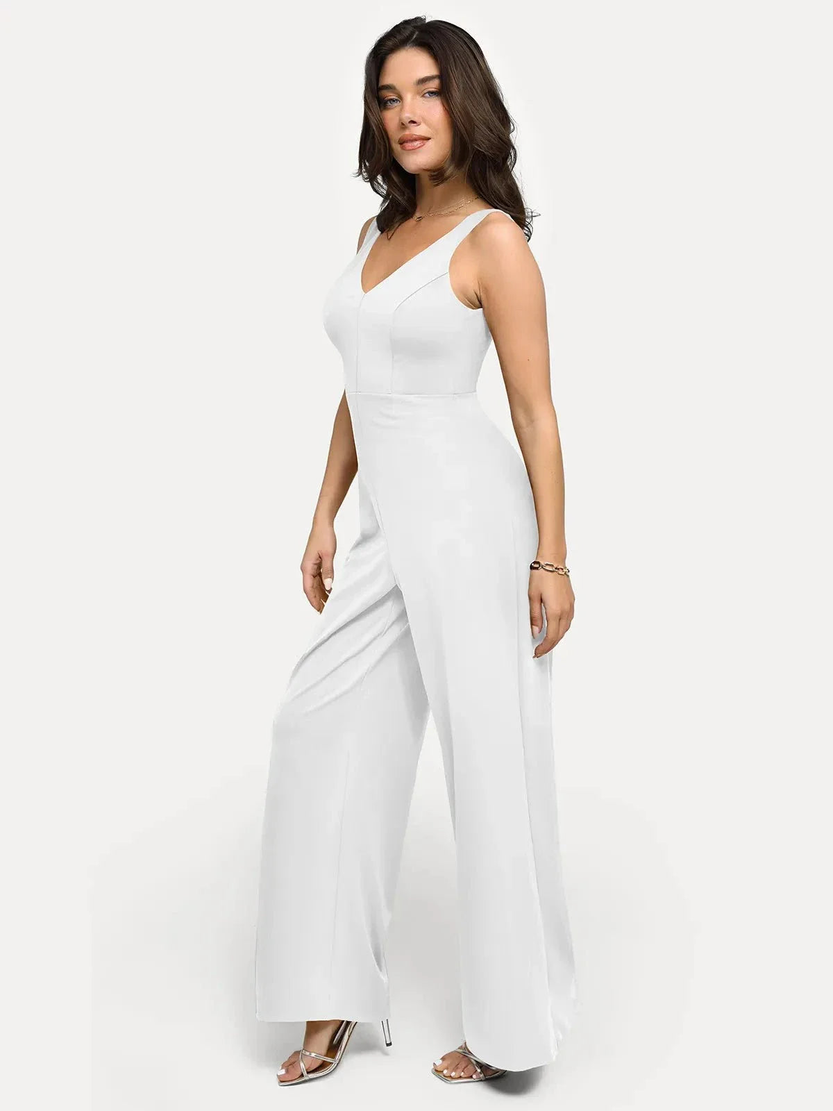 Slimming Wide-Leg Shapewear Jumpsuit