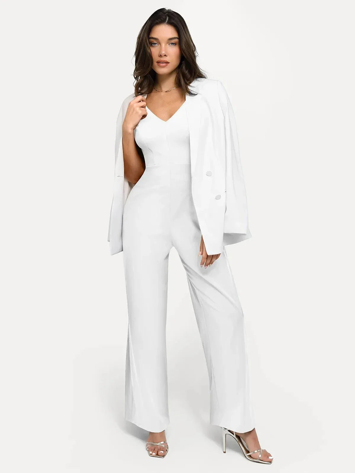 Slimming Wide-Leg Shapewear Jumpsuit