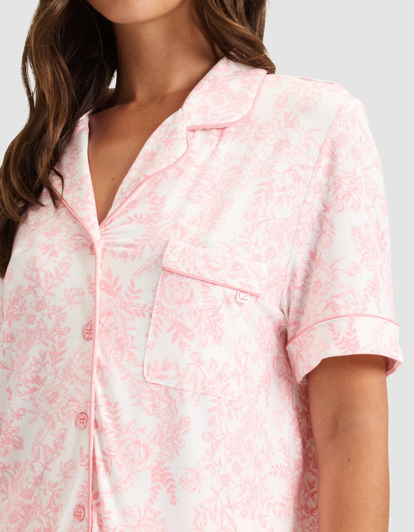 Women's Bamboo Stretch Knit Short Sleeve and Pant Pajama Set
