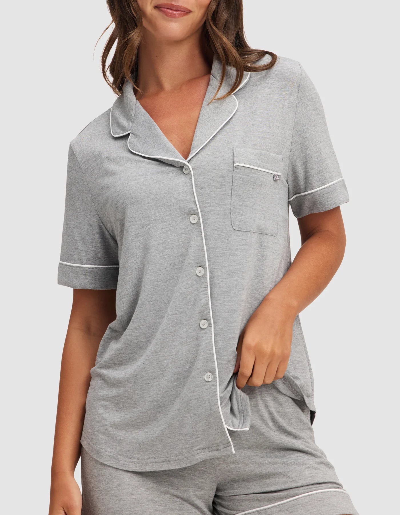Women's Bamboo Stretch Knit Short Sleeve and Pant Pajama Set