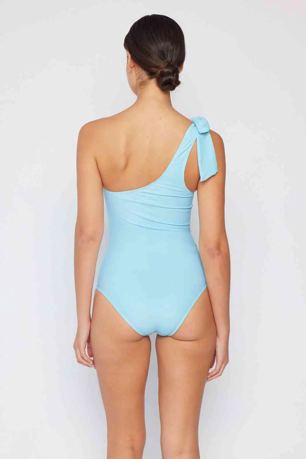 Marina West Pastel Blue One Shoulder Swimsuit - Vacay Mode