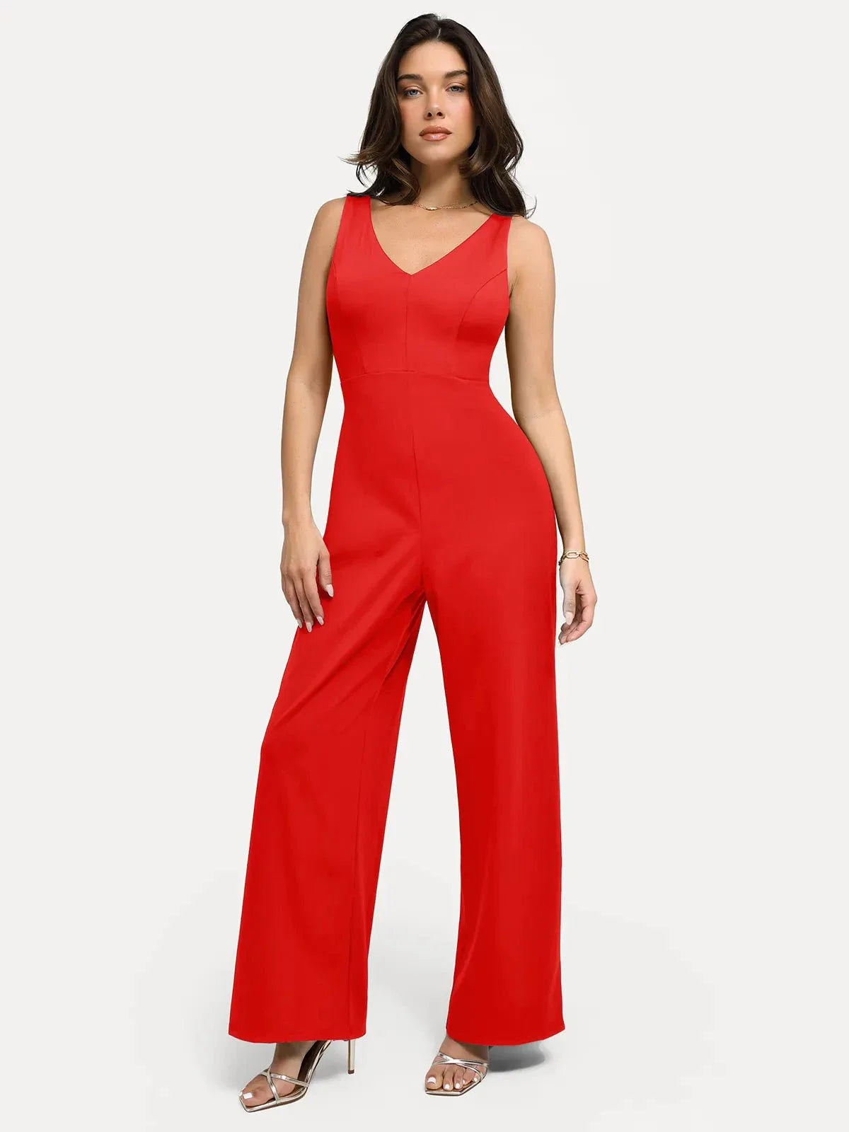 Slimming Wide-Leg Shapewear Jumpsuit