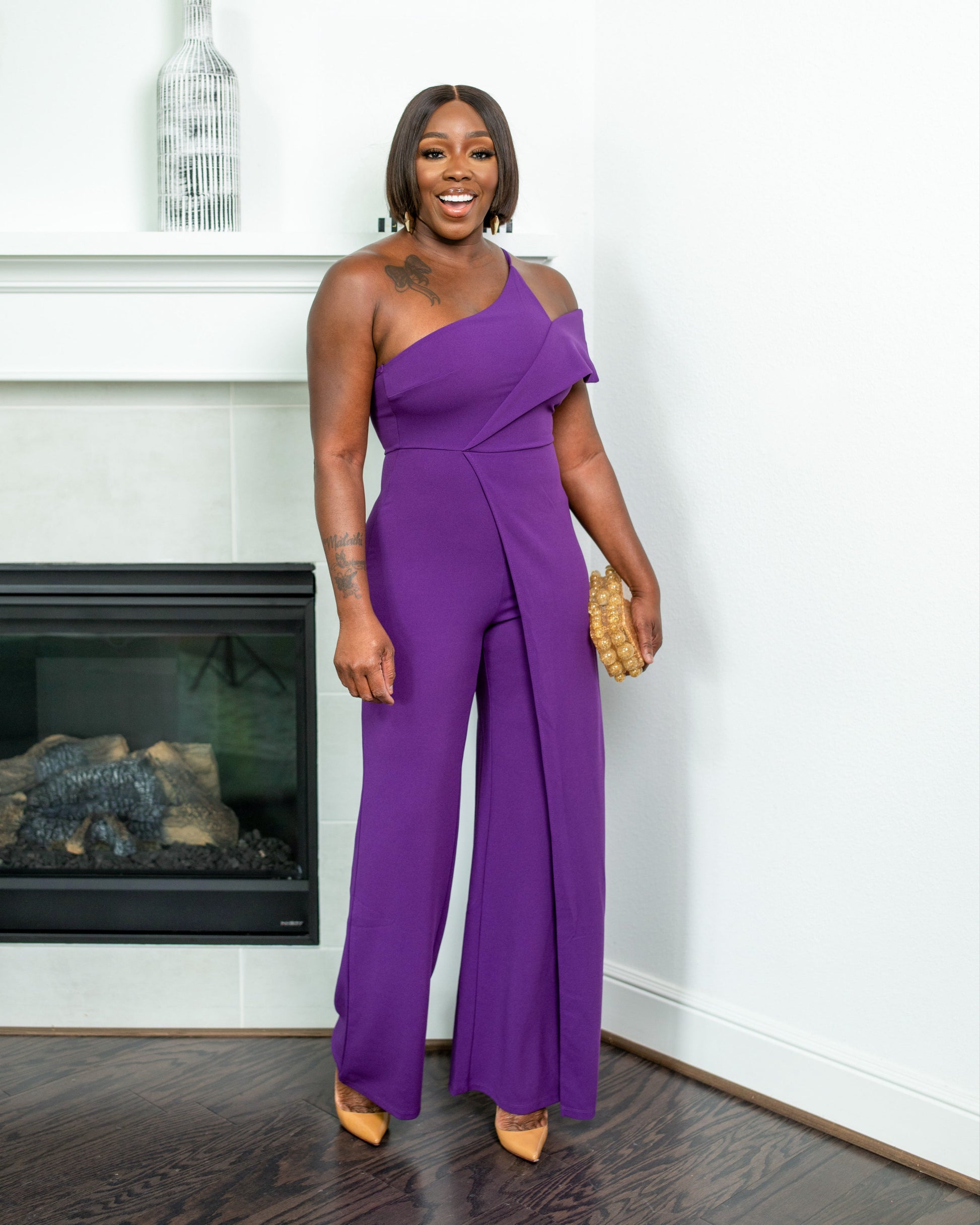 LOOK 520 JUMPSUIT with 1 SHOULDER DETAIL