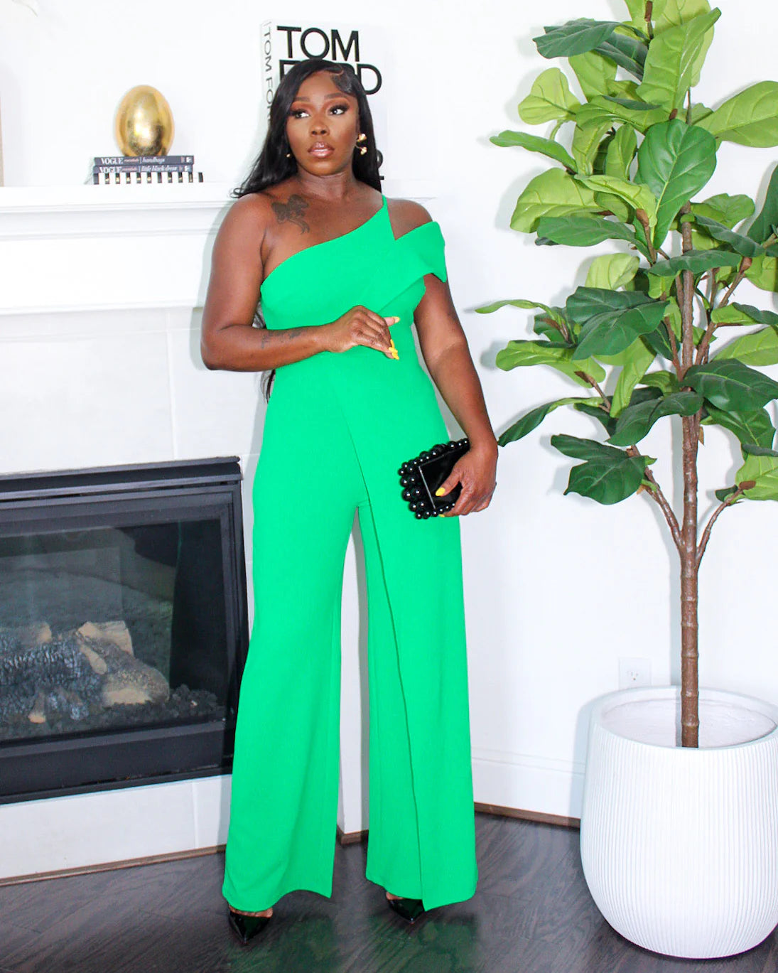 LOOK 520 JUMPSUIT with 1 SHOULDER DETAIL