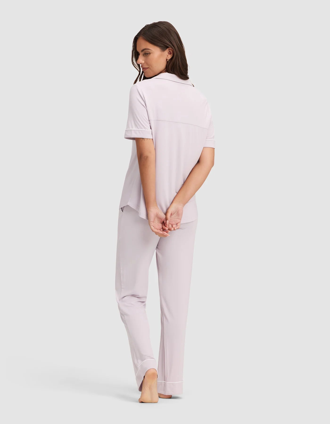 Women's Bamboo Stretch Knit Short Sleeve and Pant Pajama Set