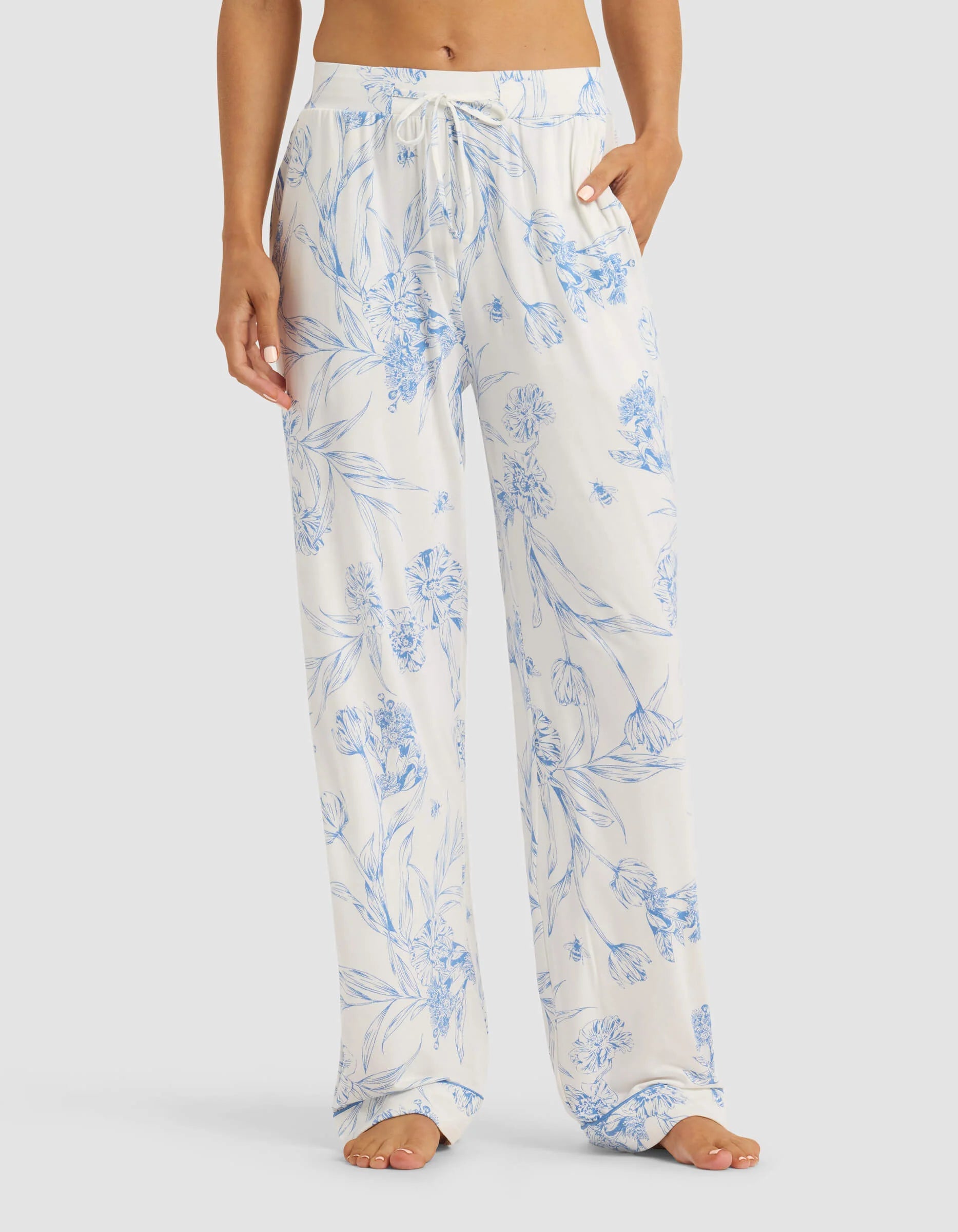 Women's Bamboo Stretch Knit Short Sleeve and Pant Pajama Set
