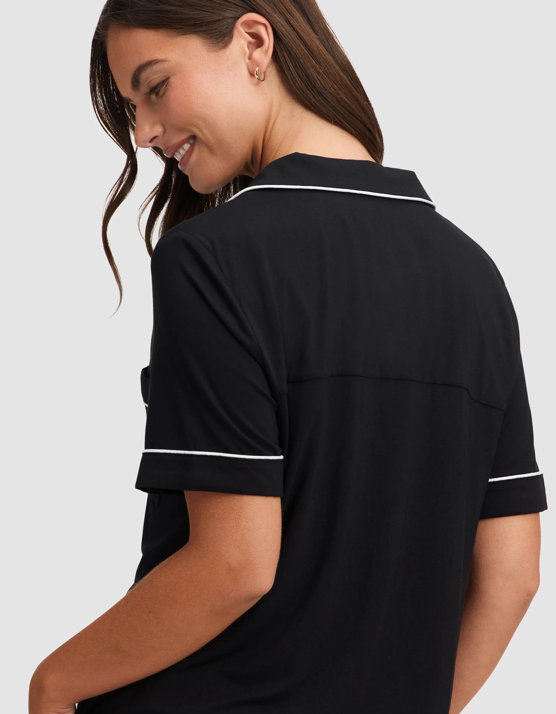 Women's Bamboo Stretch Knit Short Sleeve and Pant Pajama Set