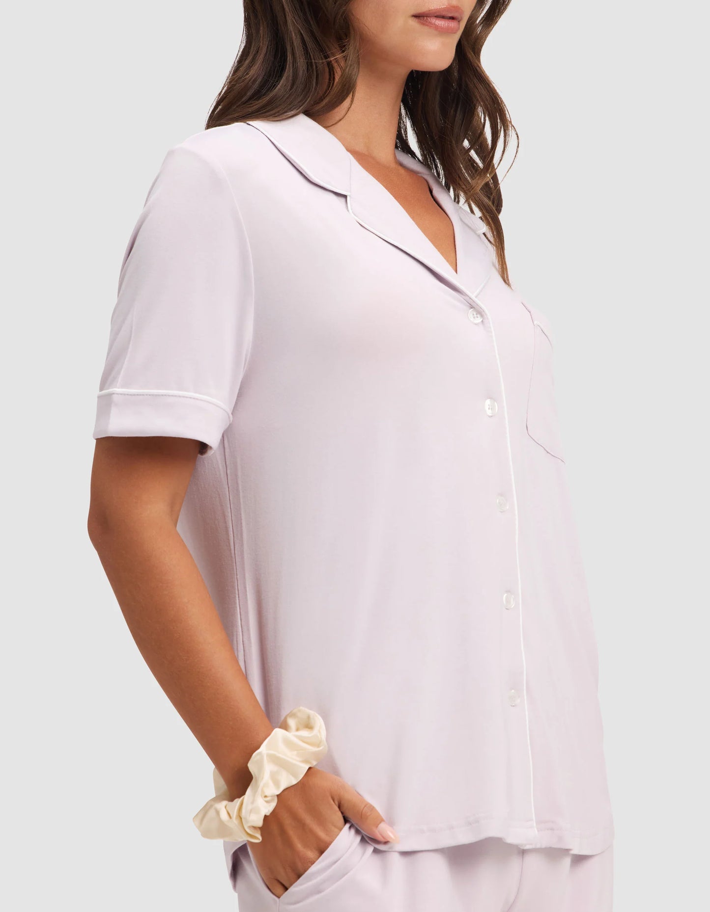 Women's Bamboo Stretch Knit Short Sleeve and Pant Pajama Set