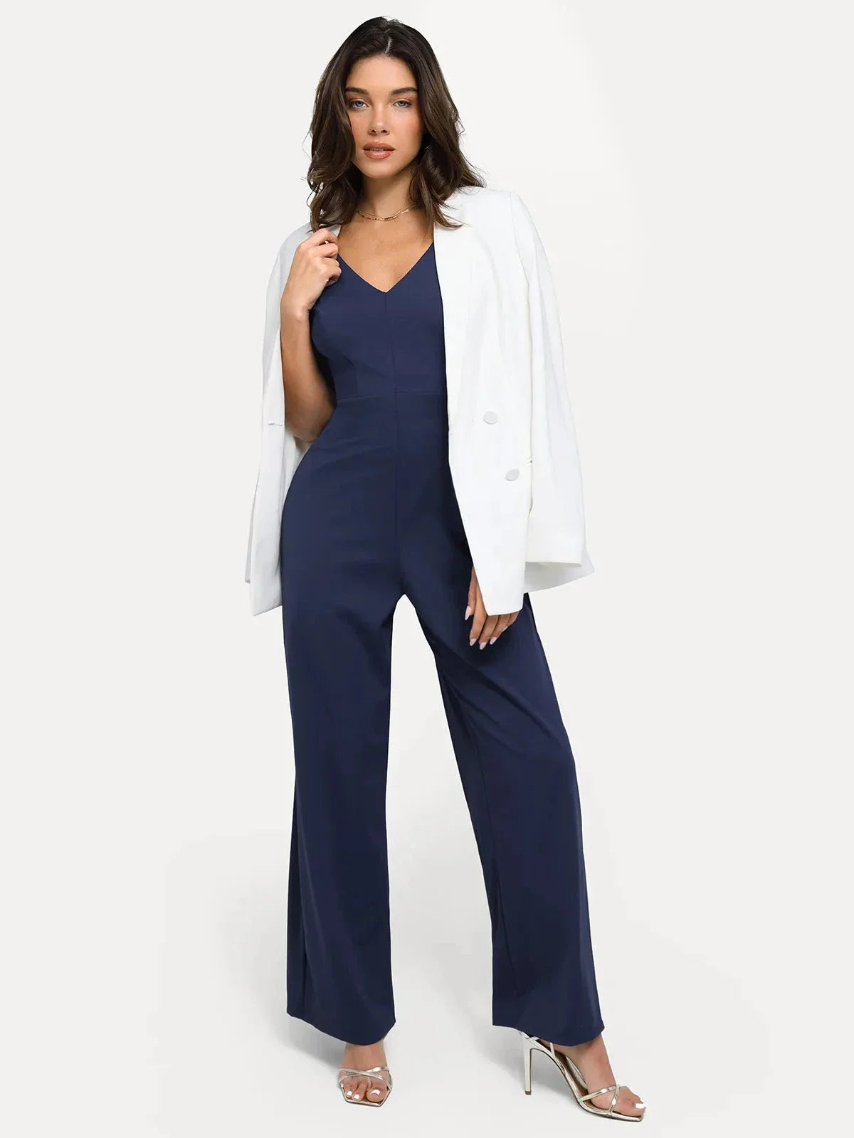 Slimming Wide-Leg Shapewear Jumpsuit