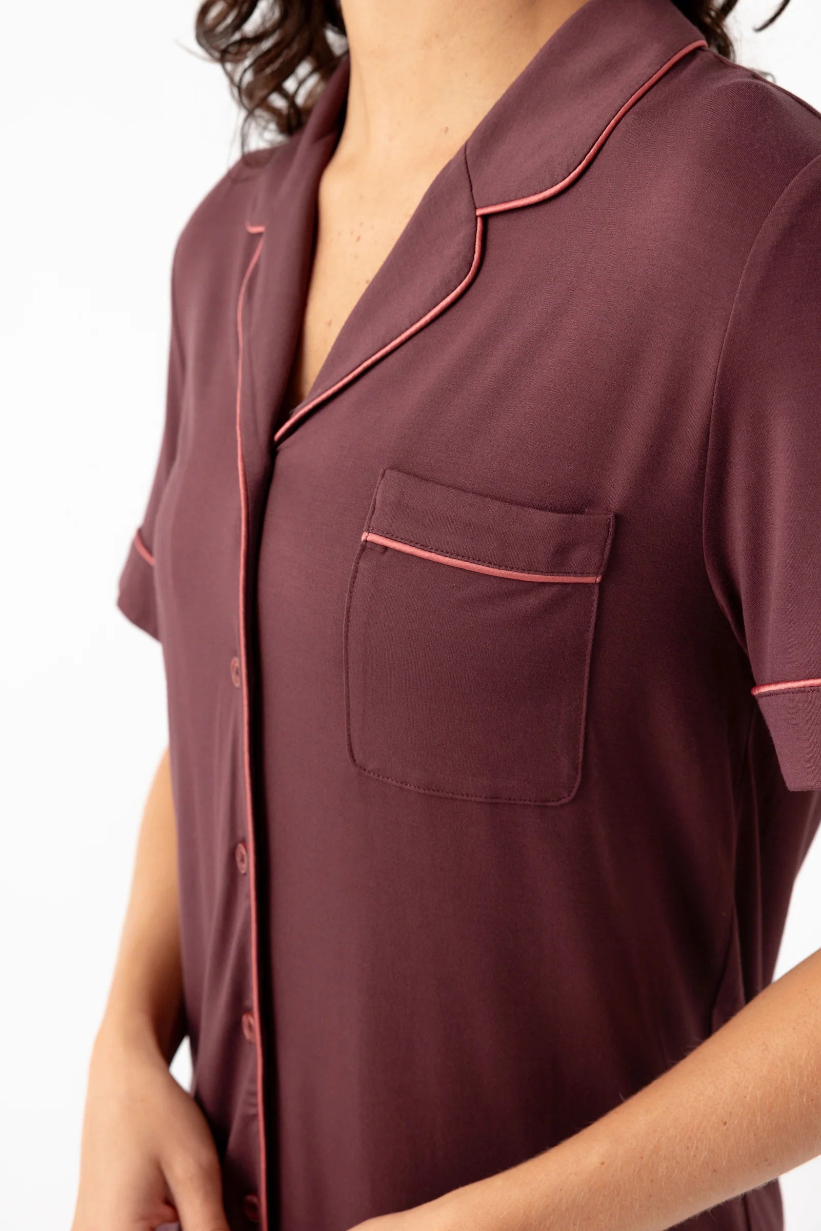 Women's Bamboo Stretch Knit Short Sleeve and Pant Pajama Set