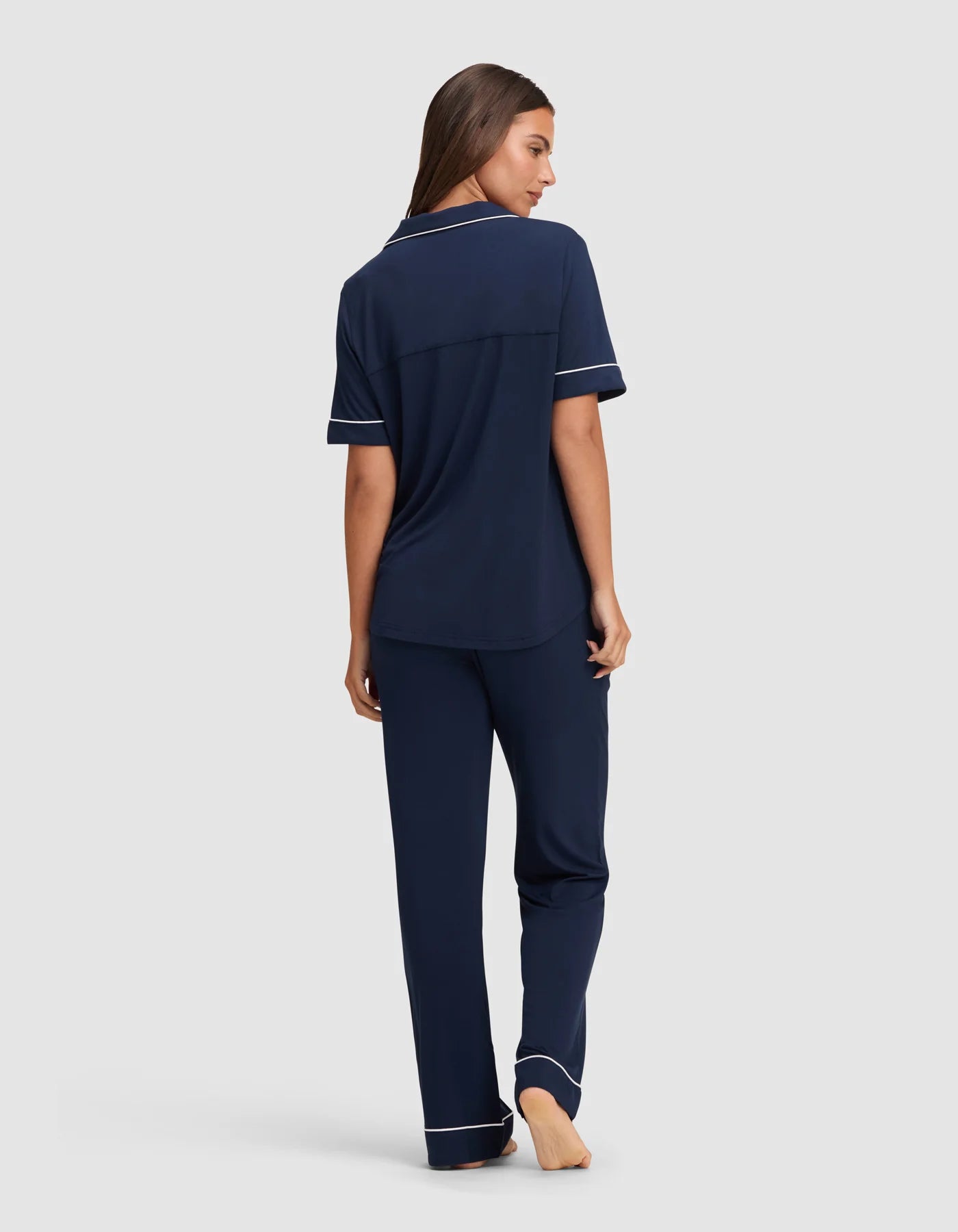 Women's Bamboo Stretch Knit Short Sleeve and Pant Pajama Set