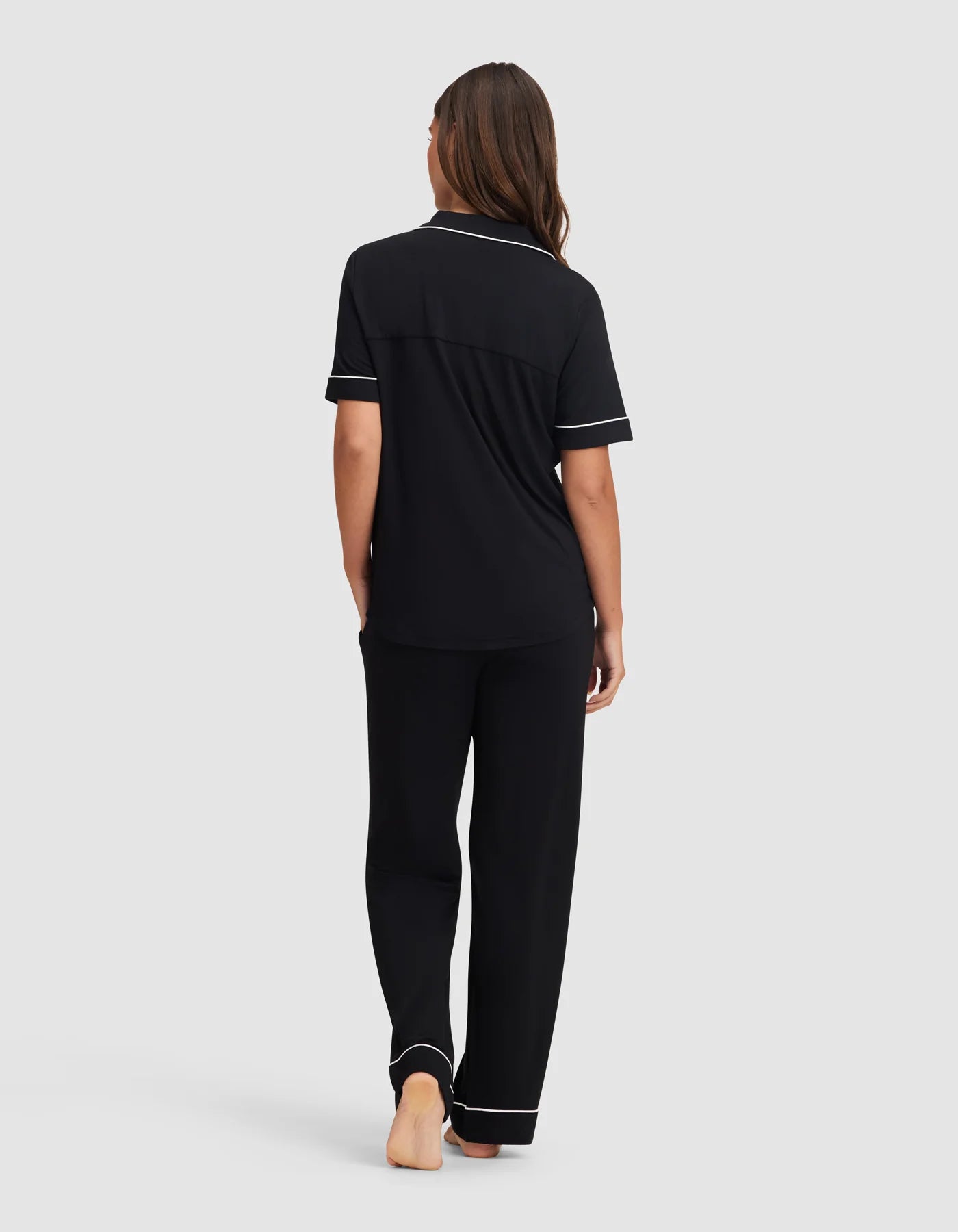 Women's Bamboo Stretch Knit Short Sleeve and Pant Pajama Set