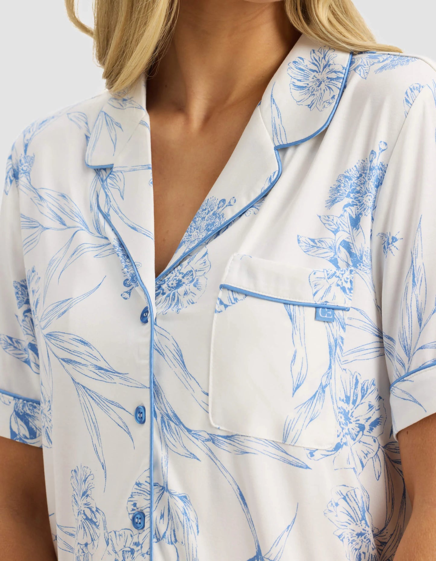 Women's Bamboo Stretch Knit Short Sleeve and Pant Pajama Set