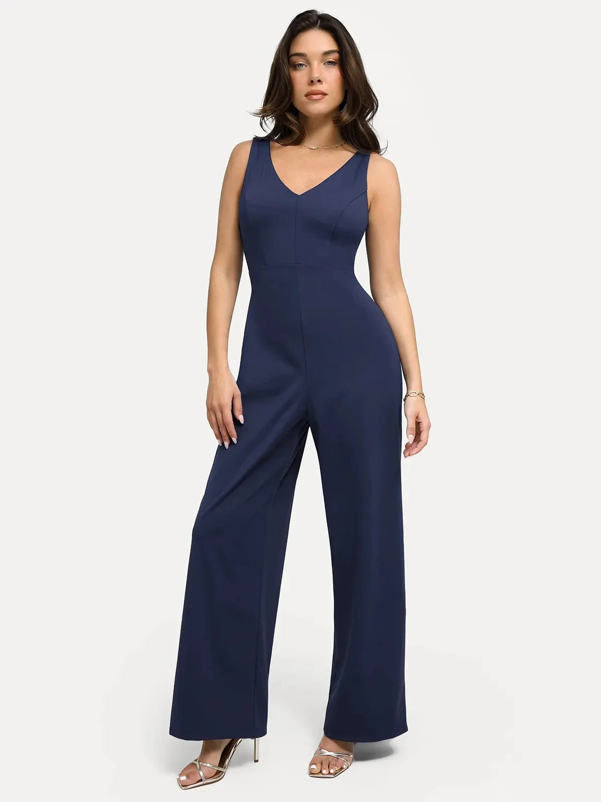 Slimming Wide-Leg Shapewear Jumpsuit