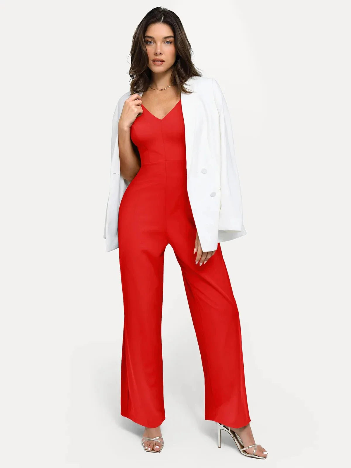 Slimming Wide-Leg Shapewear Jumpsuit