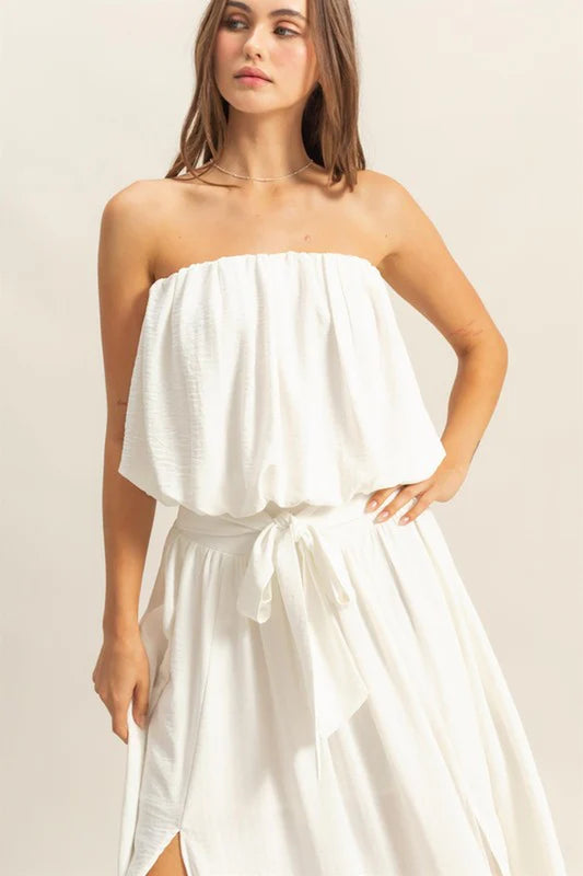 HYFVE Bubble Hem Tube Top