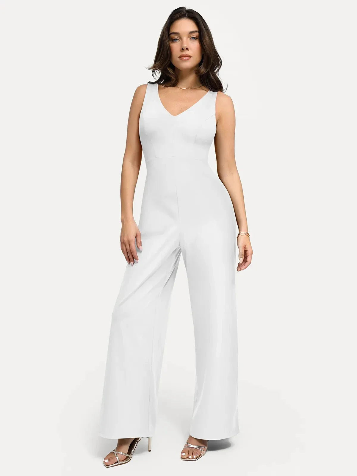 Slimming Wide-Leg Shapewear Jumpsuit